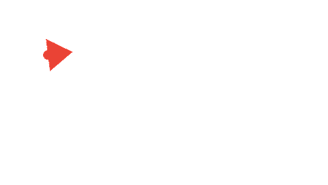 カーブを描いて伸びる矢印GIF(赤・実線)